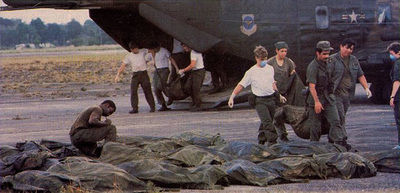 jonestown massacre bodies cyanide prepared victims transportation being